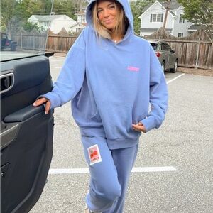 Starfit cherry bomb cuffed sweatpants